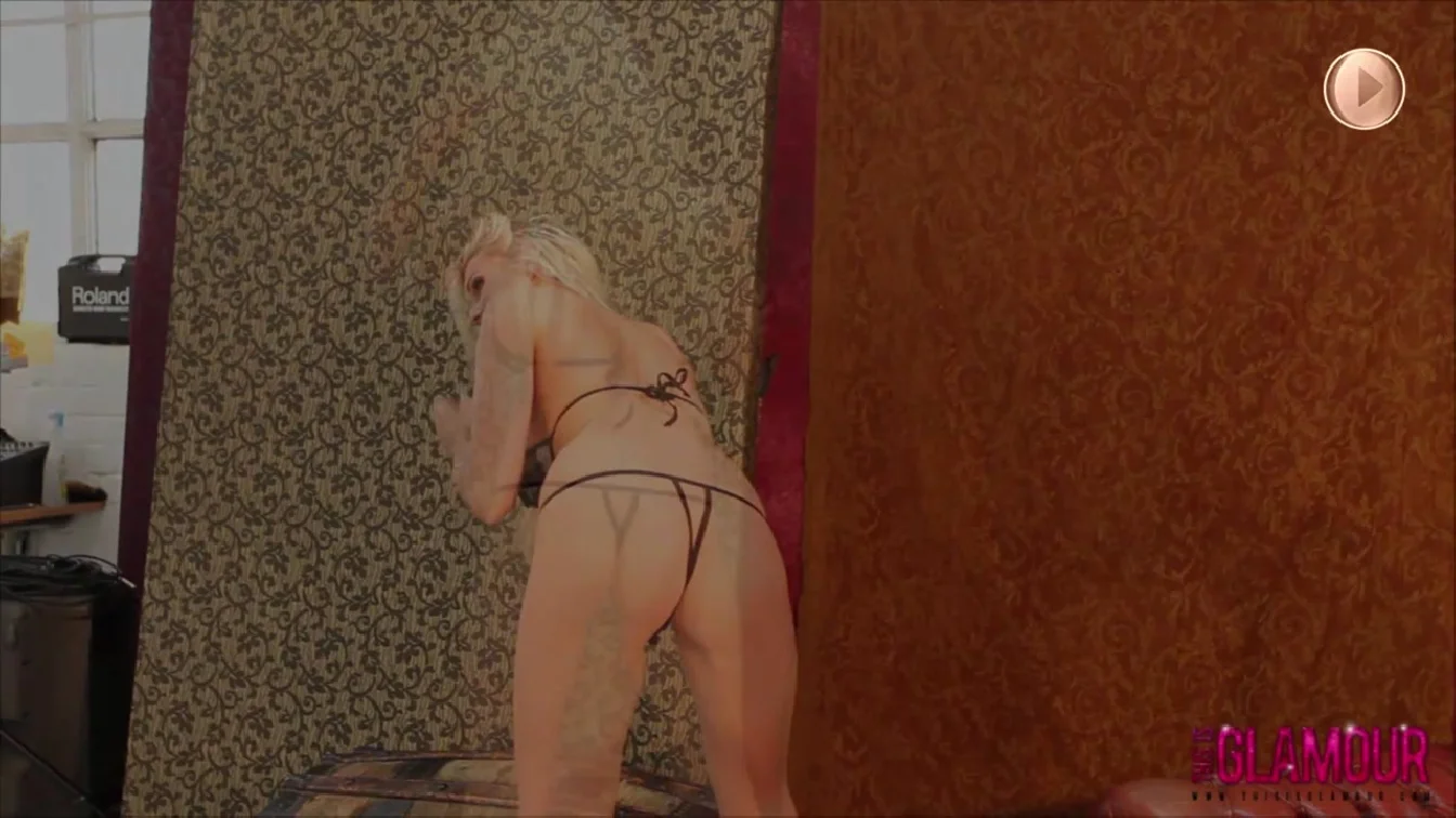 ThisIsGlamour Cara Brett Cute Black Lingerie BTS XXX